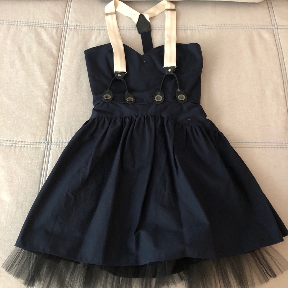 Navy Foley & Corinna strapless dress